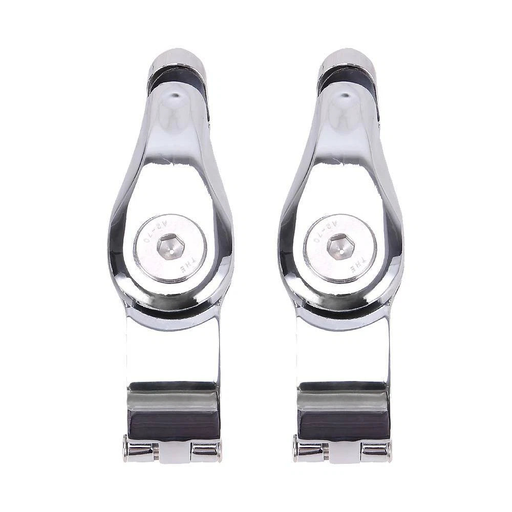 Chrome 1-1/4" Adjustable Highway Short Foot Pegs Mounting Fit For Harley Touring