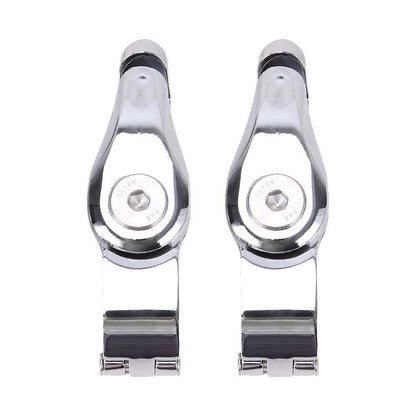 Chrome 1-1/4" Adjustable Highway Short Foot Pegs Mounting Fit For Harley Touring