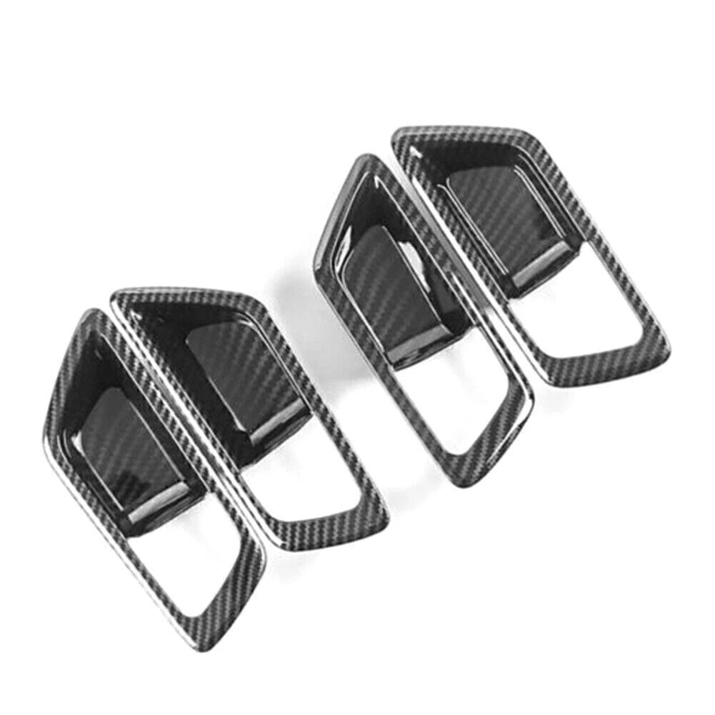4x Inner Door Handle Bowl Cover Trim for Toyota CHR C-HR 2016-2021 Carbon Fiber