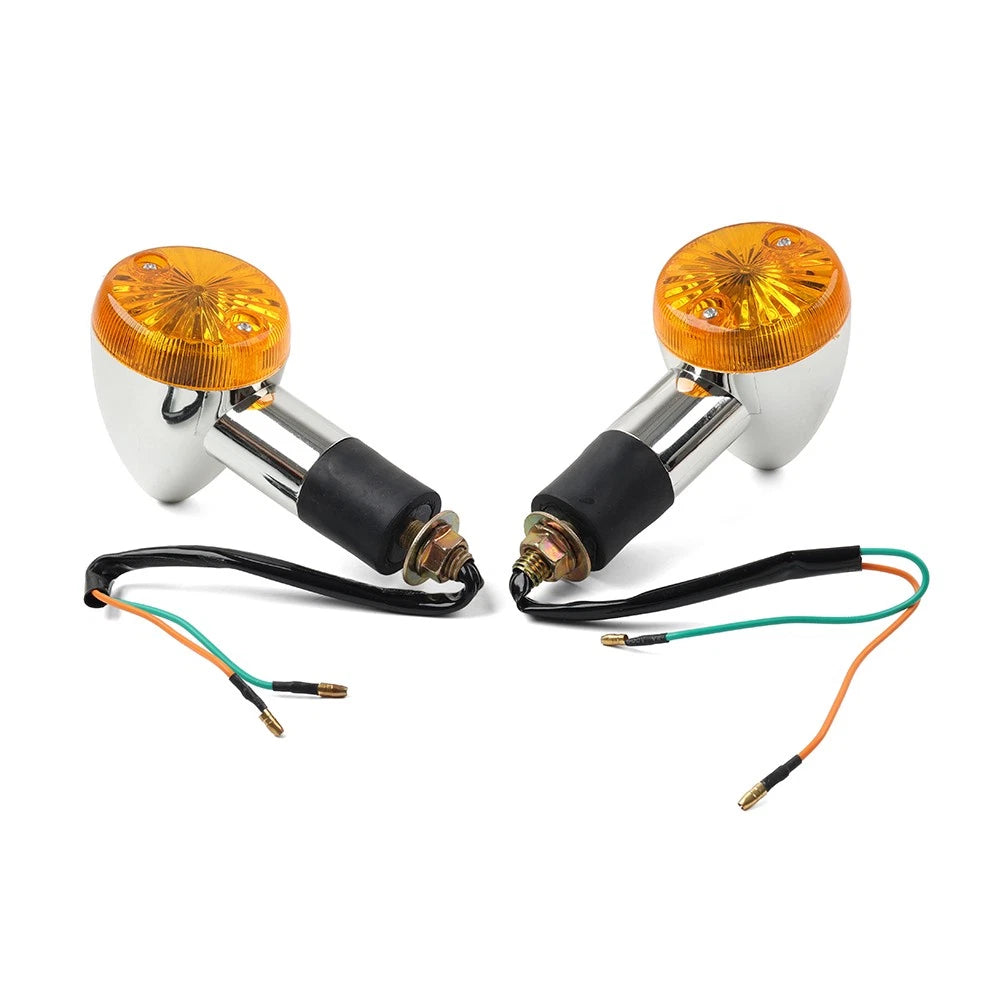 2x Amber Turn Signal Lights 10mm For Suzuki Boulevard C109R C50 C90 S 40 50 US