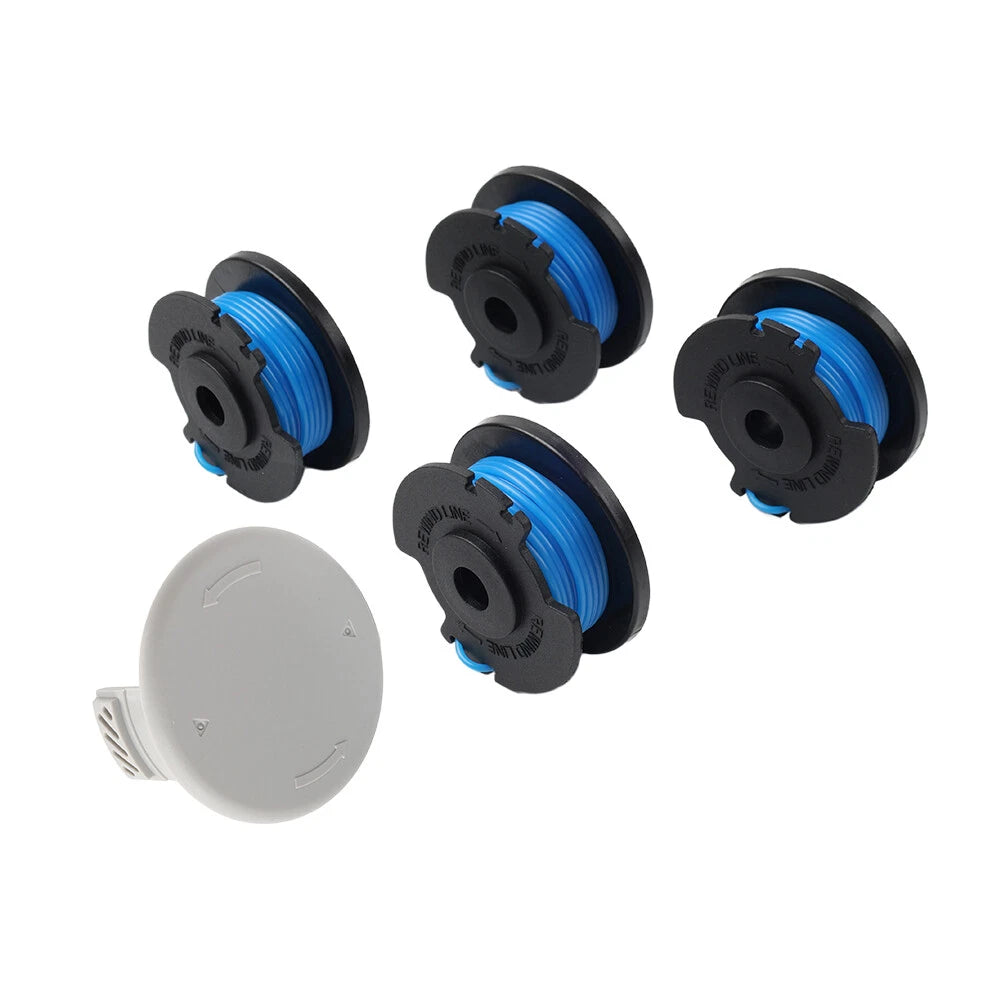 Spools 0.065 4 Pack With Cap Fit for HART Auto-Feed String Trimmers Nylon & ABS