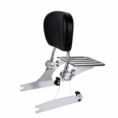 For 02-05 Harley Dyna Super Glide FXD / Custom Passenger Backrest Sissy Bar Rack