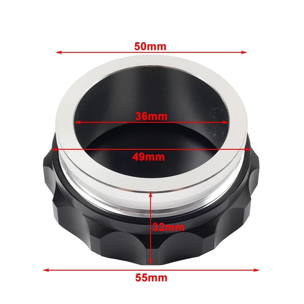 2" Black Aluminium Alloy Weld On Filler Neck And Cap Oil Fuel Water Tank Cover