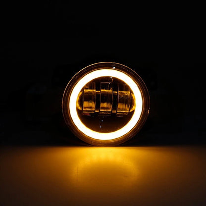 2X Halo Amber Angel Eyes LED 4" Inch Fog Light Lamp For Dodge Jeep Wrangler JK