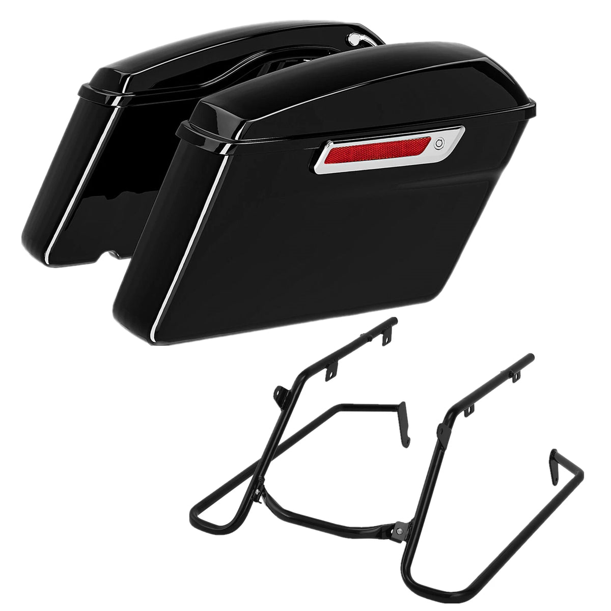 Saddlebags & Conversion Brackets For Harley Softail FLFB FLFBS FXBR FXBRS 18-Up