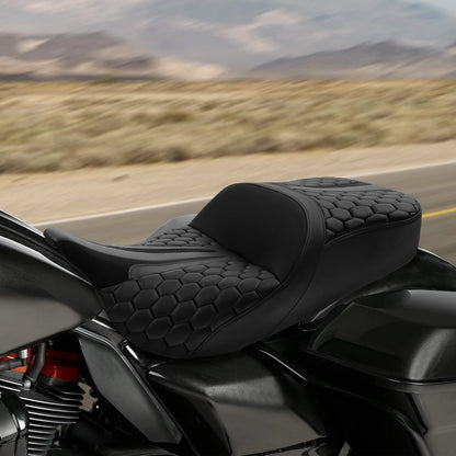 Gel Driver Passenger Seat Fit For Harley Electra Street Road Glide King 2009-23
