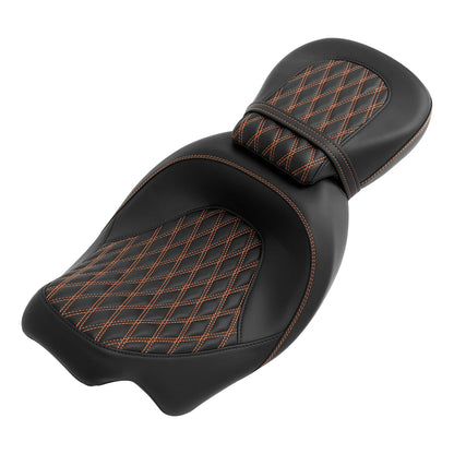 Rider Passenger Pillion Seat Fit For Harley Touring Street Glide 09-23 22 Black