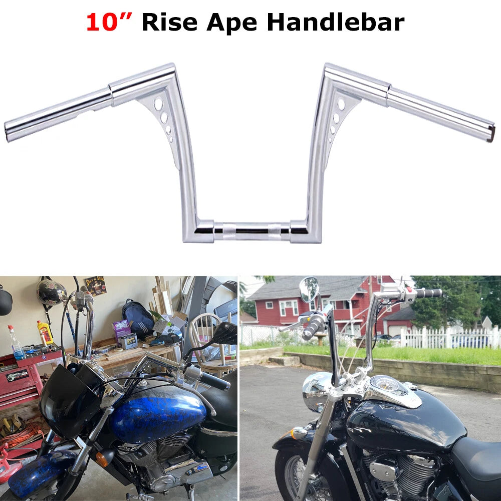 10" Rise Ape Hanger Handlebar For Harley Softail Sportster XL 883 1200 FLST FXST