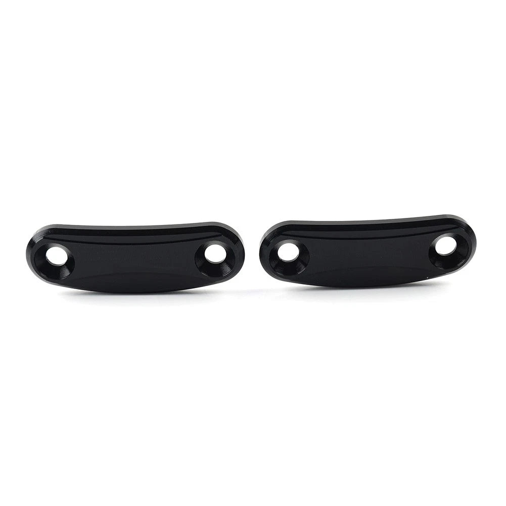 Rearview Mirror Block Off Base Plates Cover Black For Kawasaki ZX-10R 2011-2015