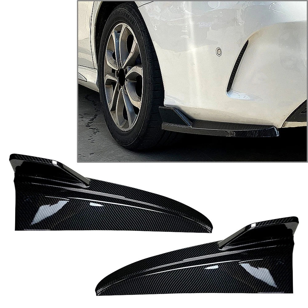 Rear Bumper Canard Splitter Kit For Mercedes Benz C-Class W205 C43 C63 4D 15-21