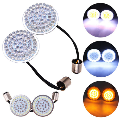 1Pair Turn Signal LED Bullet Style Blinker Indicator Lights Lamp for Harley Dyna
