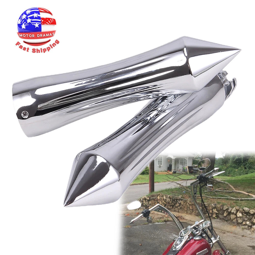 1" Billet Spike Hand Grips Handlebar For Harley Touring Sportster Dyna Softail