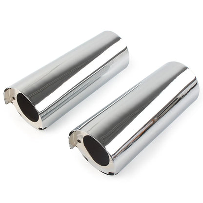 2x +2" Smooth Fork Tube Slider Covers Cowbells For Harley Electra Tri Glide FLHX