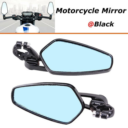 7/8" Motorcycle Handle Bar End Rearview Side Mirrors For Yamaha Honda Suzuki