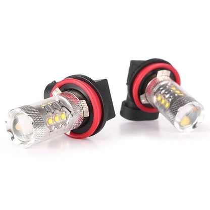 White 2 x H11 H8 H9 80W LED Fog Light Conversion Bulbs Driving Lamp DRL 6000K