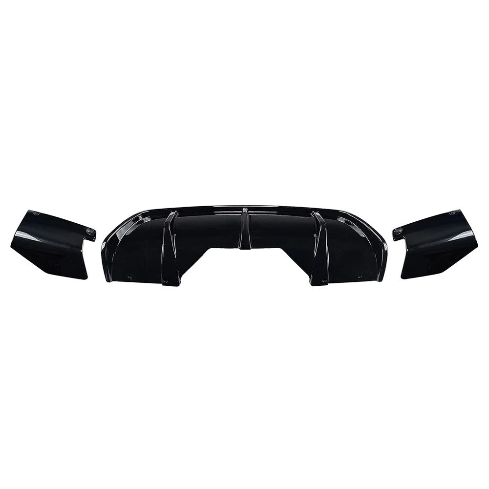 Rear Bumper Diffuser Lip Spoiler For BMW X6 F16 M Sport 2014-2019 Black