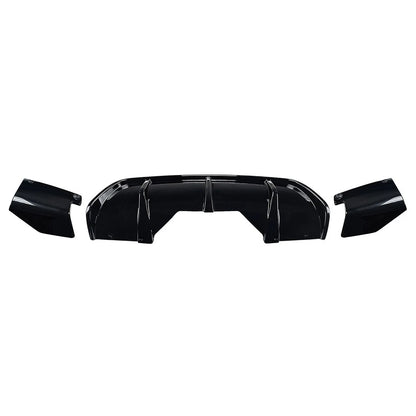 Rear Bumper Diffuser Lip Spoiler For BMW X6 F16 M Sport 2014-2019 Black