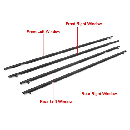 Car Window Trim Moulding Weatherstrip Seal Belt For Honda Civic 2006-2011 2007