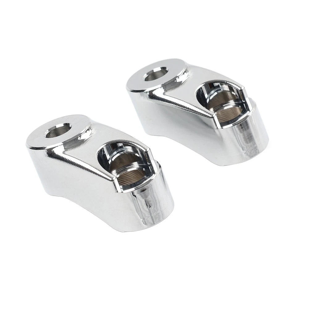 Chrome 39MM 49MM Front Turn Signal Mount Bracket Relocation Kit For Harley Dyna
