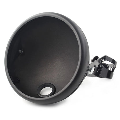 Motorcycle Matte Black Headlight 7-Inch Retro  LED Headlight Shell For Harley