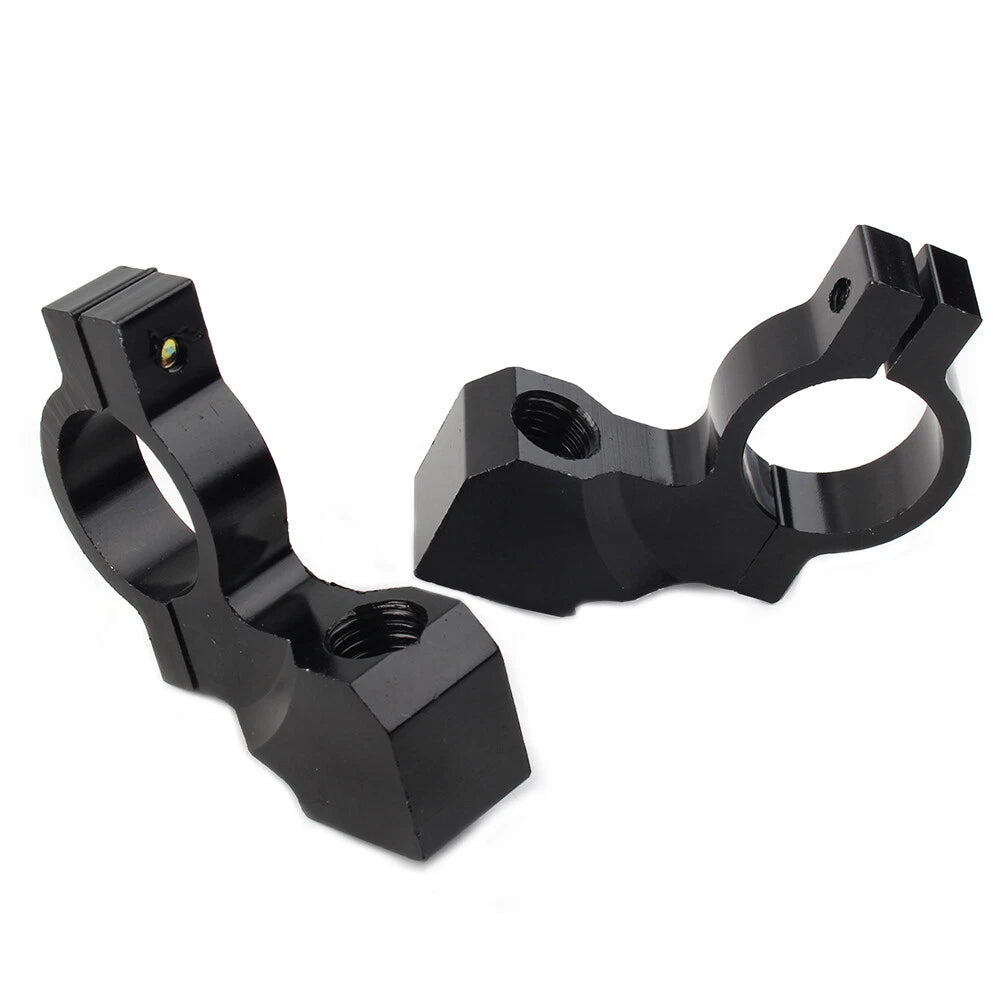 10mm Thread 7/8" Bike Handlebar Rearview Mirror Mount Bracket Clamp Motor Black