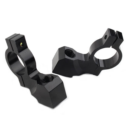 10mm Thread 7/8" Bike Handlebar Rearview Mirror Mount Bracket Clamp Motor Black