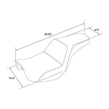 Driver Passenger Step-up Gel Seat Fit For Harley Dyna Super Wide Glide 06-17 16