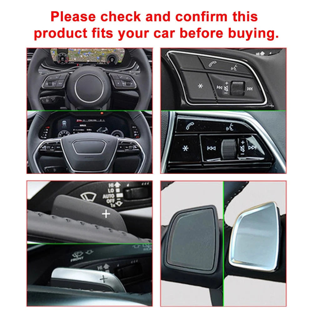 1 Pair ABS Steering Wheel Paddle Shifter Extension Fit Audi A3 A4 S4 A5 S5 A6 A7