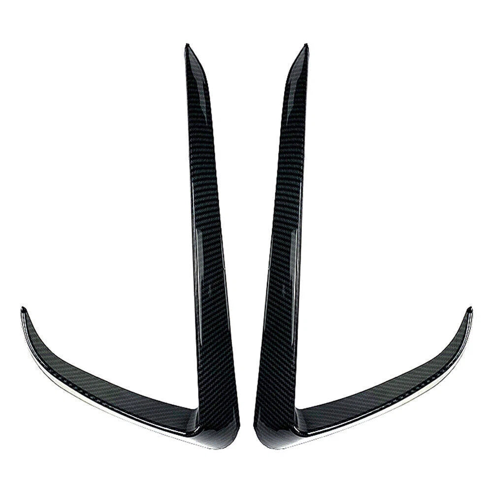 Front Fog Light Lamp Eyebrow Cover Trim Carbon Fiber For Tesla Model Y 2020-2023
