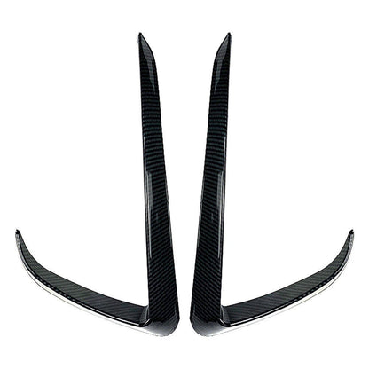 Front Fog Light Lamp Eyebrow Cover Trim Carbon Fiber For Tesla Model Y 2020-2023