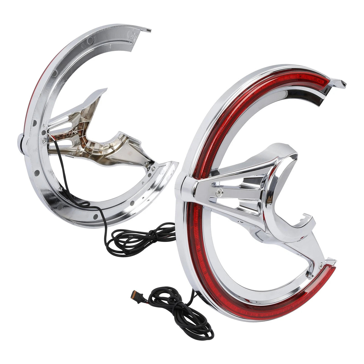 Brake Rotor Covers LED Ring Of Fire For Honda Goldwing 1800 GL1800 GL1800B 18-26