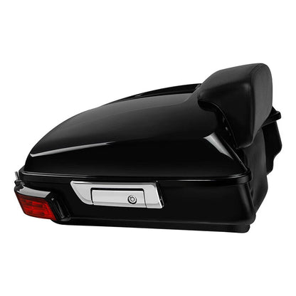 Chopped Pack Trunk Backrest Pad Tail Light Fit For Harley Touring Glide 14-26 22