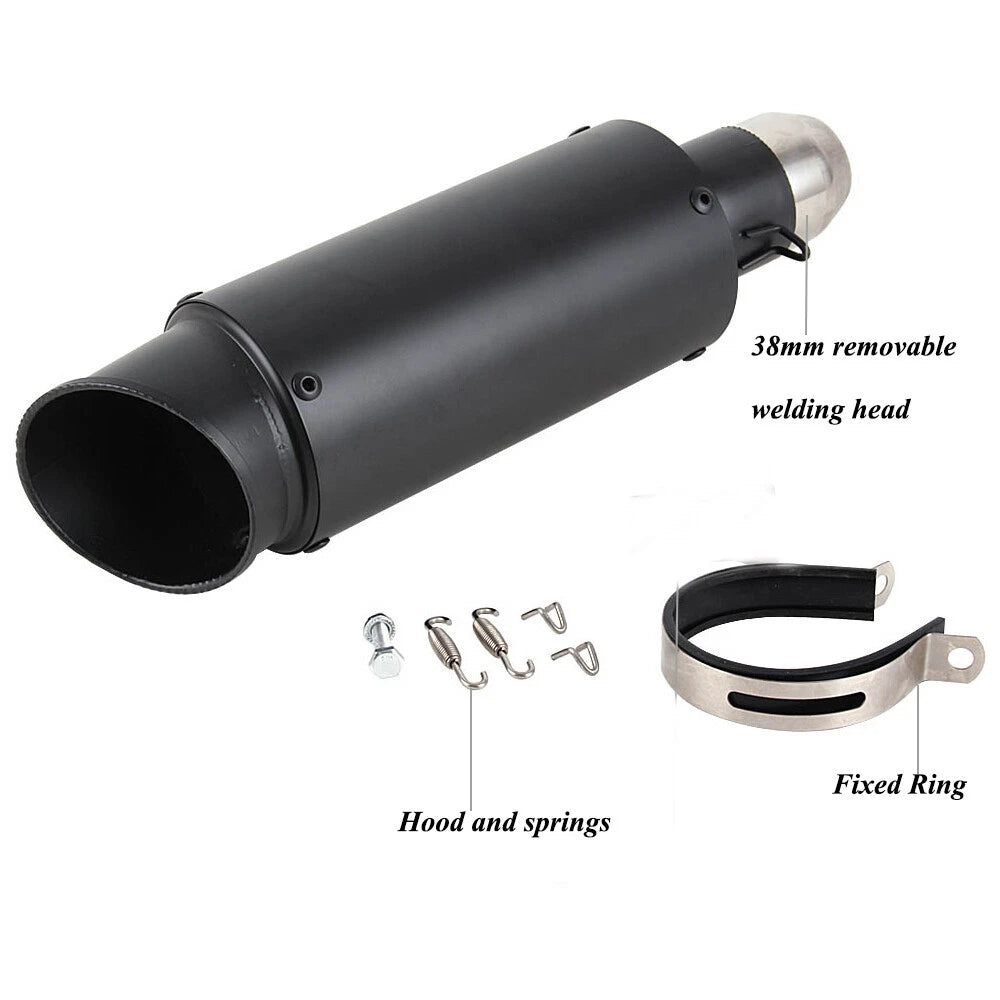 Motorcycle Exhaust Tail Pipe Can Slip on 38mm-51mm Universal For ATV Yamaha USA