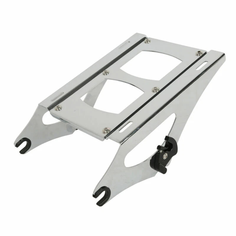 Chopped Trunk Backrest Pad 2 Up Mount Rack Plate Fit For Harley Touring 14-Up US