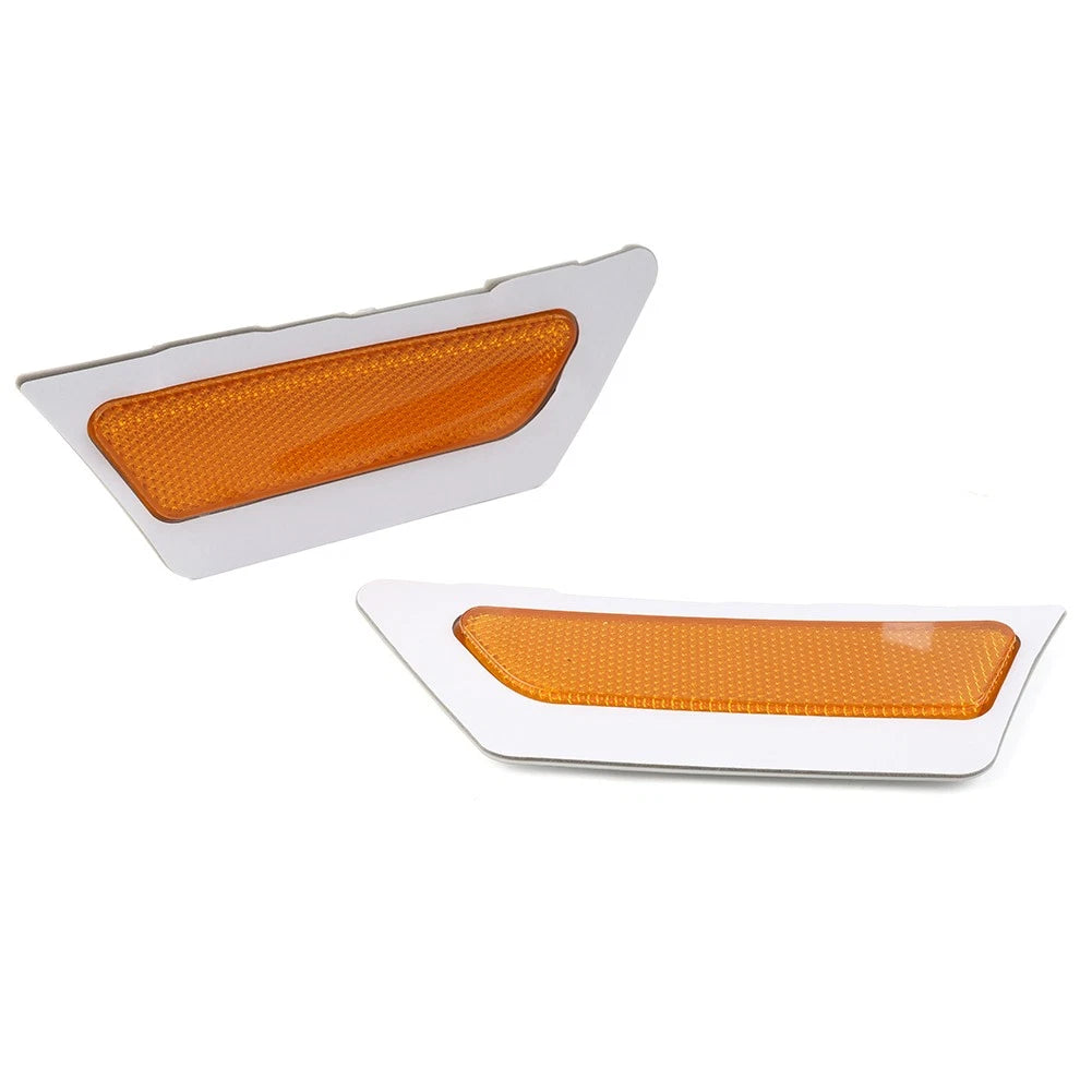 1 Pair Front Bumper Reflector Side Marker Light Yellow For Audi A4 B9 2017-2019