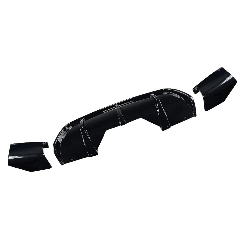 Rear Bumper Diffuser Lip Spoiler For BMW X6 F16 M Sport 2014-2019 Black