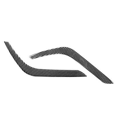 Headlight Eyelids Eyebrow Cover Trim Fit TOYOTA Tundra 14-21 Carbon Fiber Black