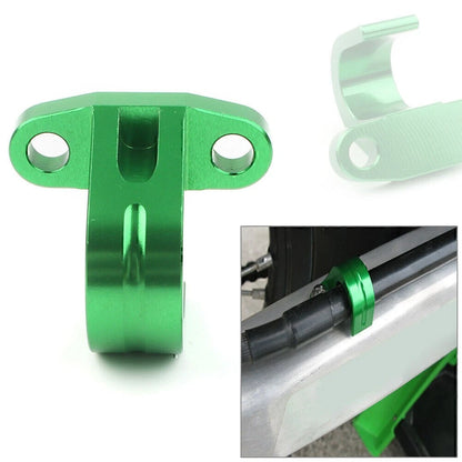 1x Motorcycle CNC Rear Brake Line Hose Snap Green Clamp for Kawasaki KX250F 450F