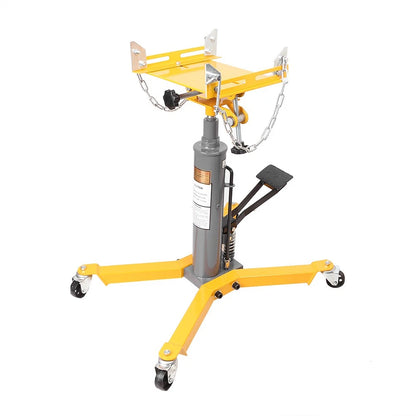 2 Stage 1100LB Hydraulic Transmission Jack w/360° Swivel Wheels Lift Hoist Auto