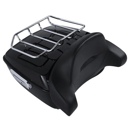 King Trunk Backrest Mount Rack Plate For Harley Touring Electra Glide 2014-26 24