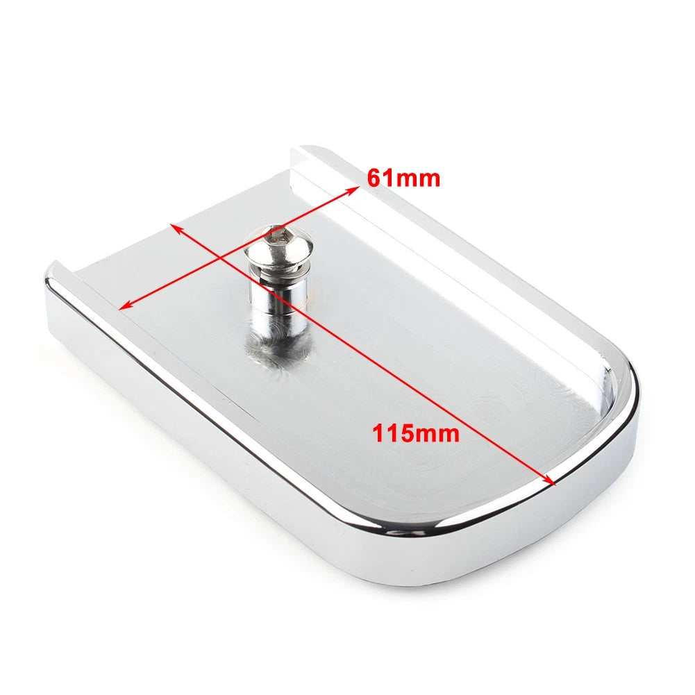 1Brake Pedal Pad Cover For Harley Road & Street Glide Softail Fatboy FLST Chrome