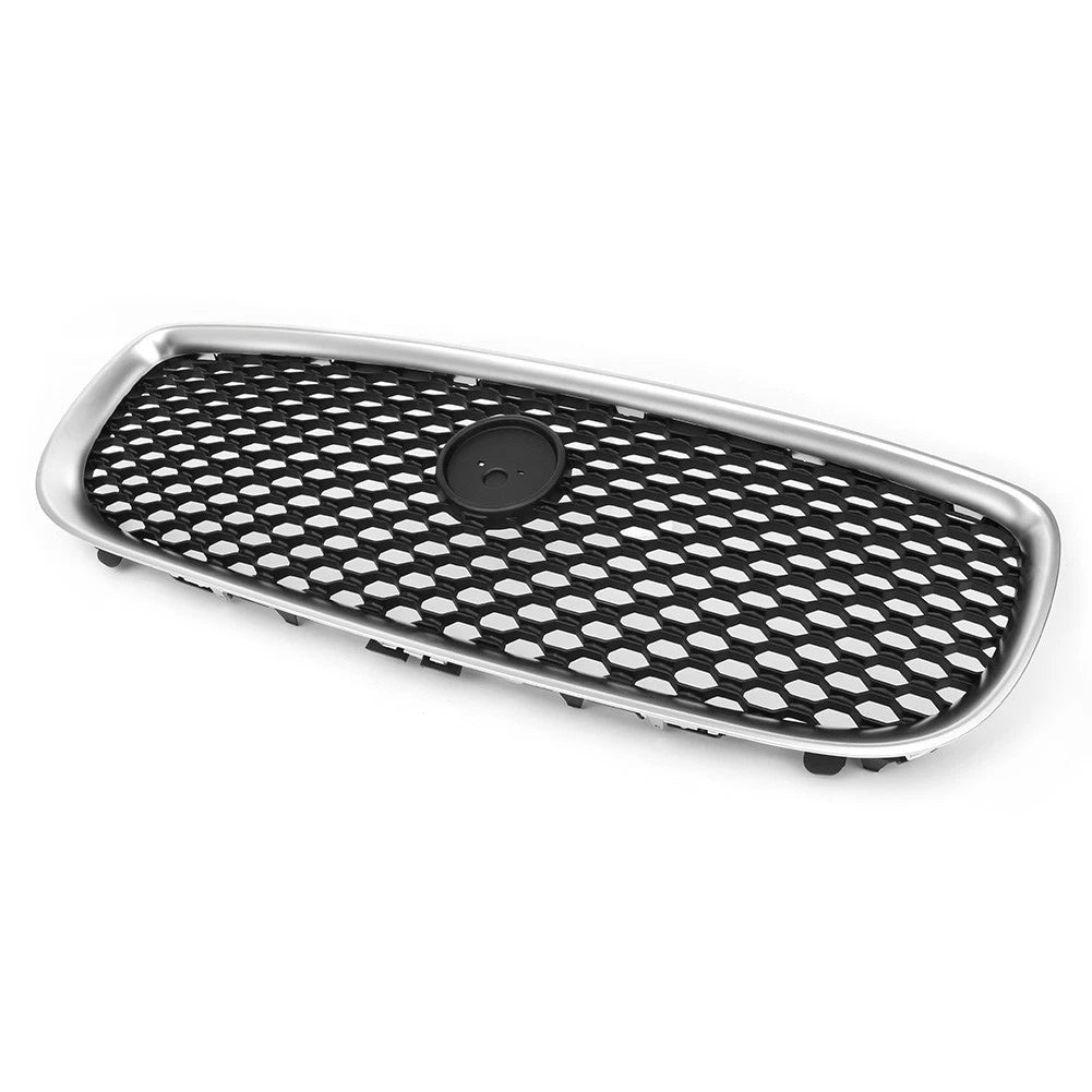 1pc Black+Chrome Front Center Grille Fit For JAGUAR XE 2015-2018