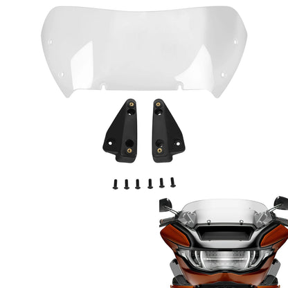 8.27''Clear Windshield Windscreen &Mount For Harley Touring CVO Road Glide 23-25