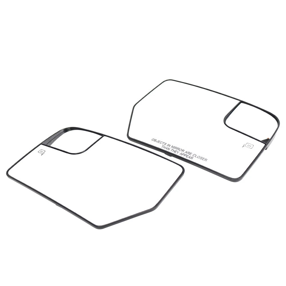 1 Pair Side Mirror Glass Heated Glass With Spotter For Ford Expedition 2012-2017