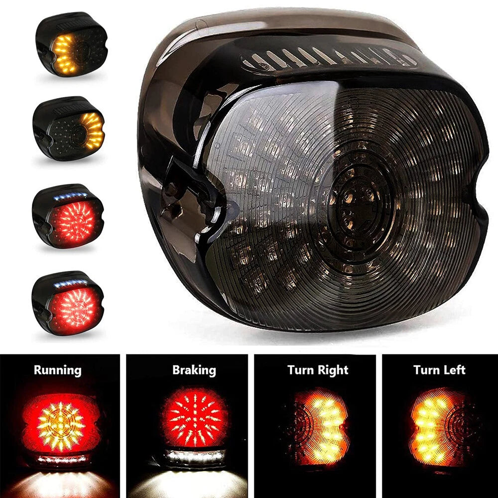 Smoke LED Tail Light Brake Turn Signal for Harley Tour Road King Glide Dyna FXR