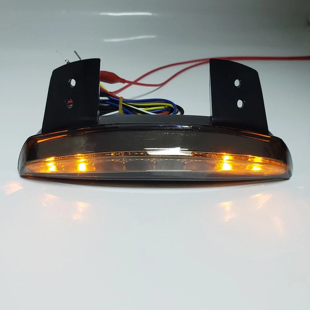 Motorcycle Rear Mudguard Edge Brake Tail Light Tan For Harley Breakout Bobber