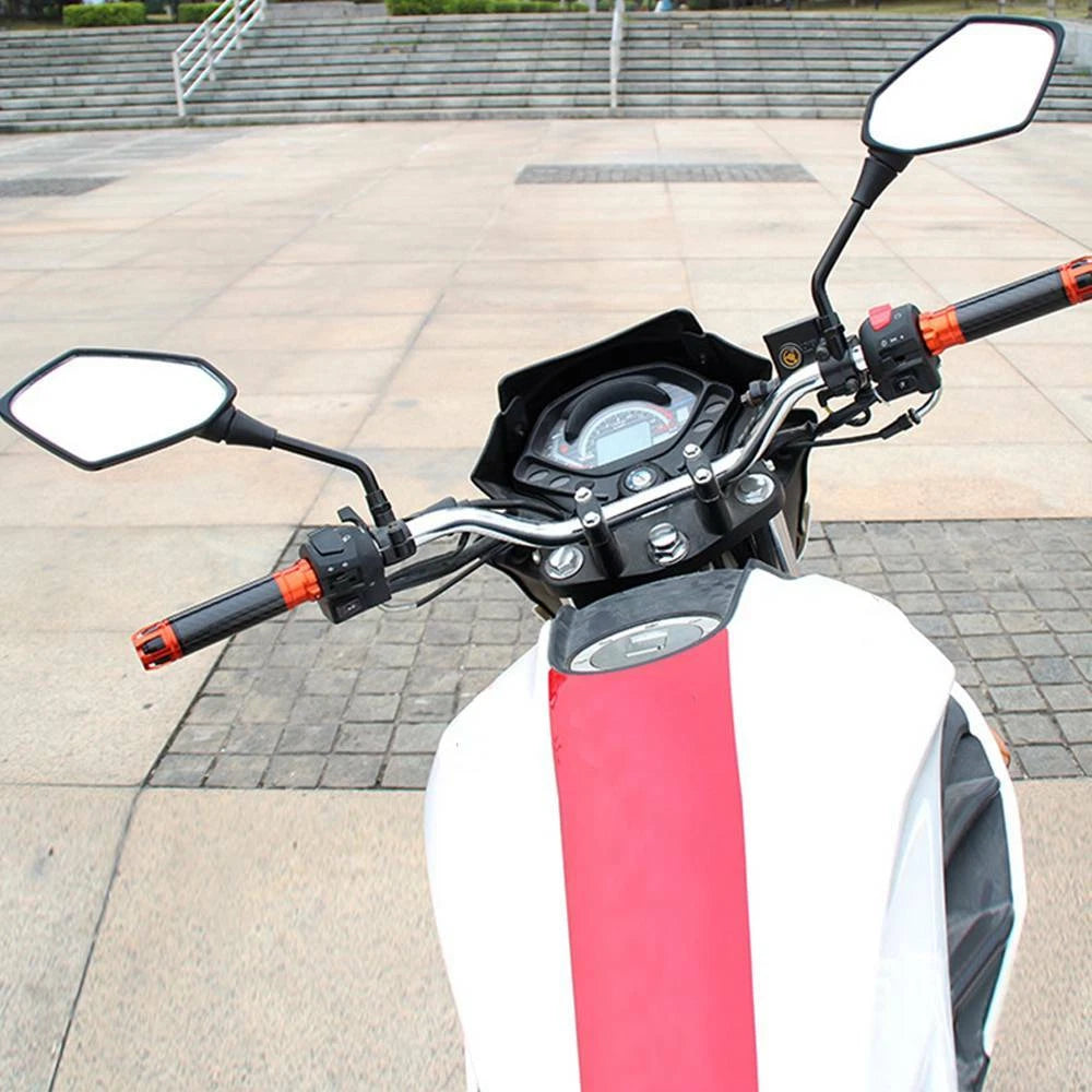 Universal 10mm Motorcycle Rear View Side Mirror Black For Honda Suzuki Kawasaki