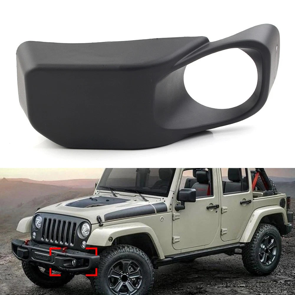 Left Side Front Bumper Fog Light Lamp Bezels For Jeep Wrangler 2013-2017 2014 15