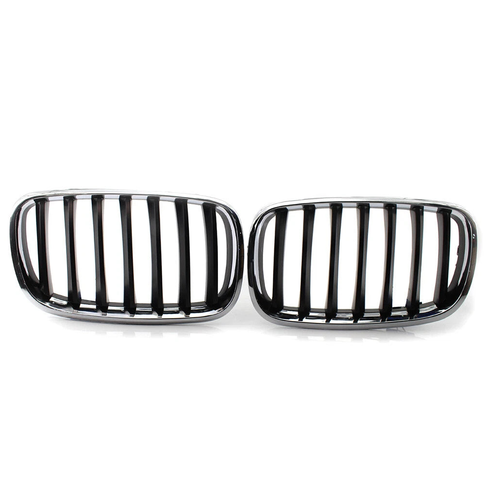 Front Bumper Mesh Grille Slat Grill For BMW E70 X5 & E71 X6 2008-13 Pair Car US