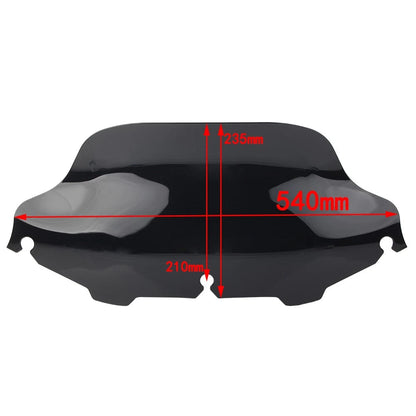Grey 8"Wave Windshield Windscreen For Harley Touring Electra Street Glide 96-13